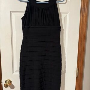 Aa Studio Chic Black Pleated Midi Dress